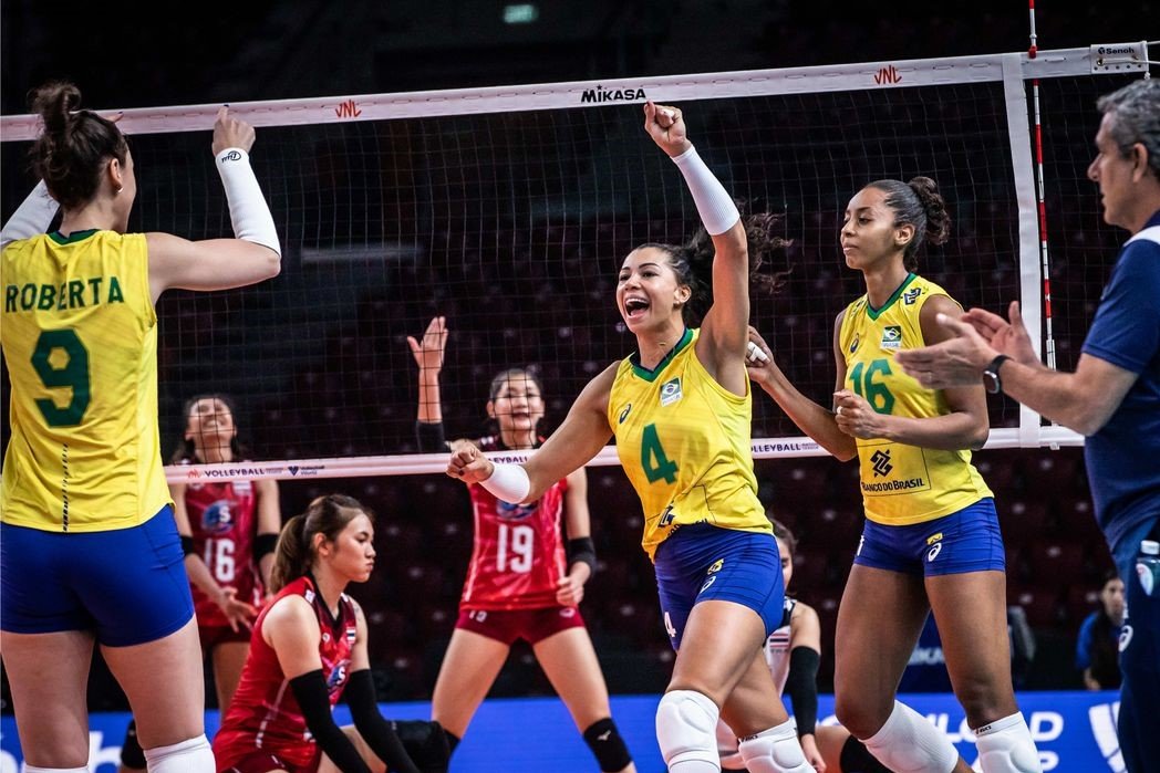 Vôlei: Brasil fecha primeira fase da Liga das Nações com vitória
