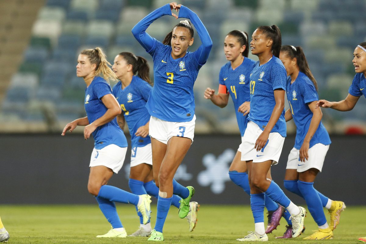 Com gols de Adriana, Debinha (2x), Bia Zaneratto, Duda e Kathellen, a #SeleçãoFeminina venceu a África do Sul por 6 a 0. | Foto: Rafael Ribeiro/ CBF