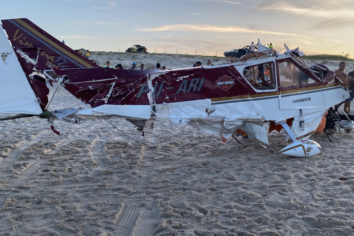 Segundo informações preliminares, aeronave teria se chocado com outra. | Foto: Reprodução