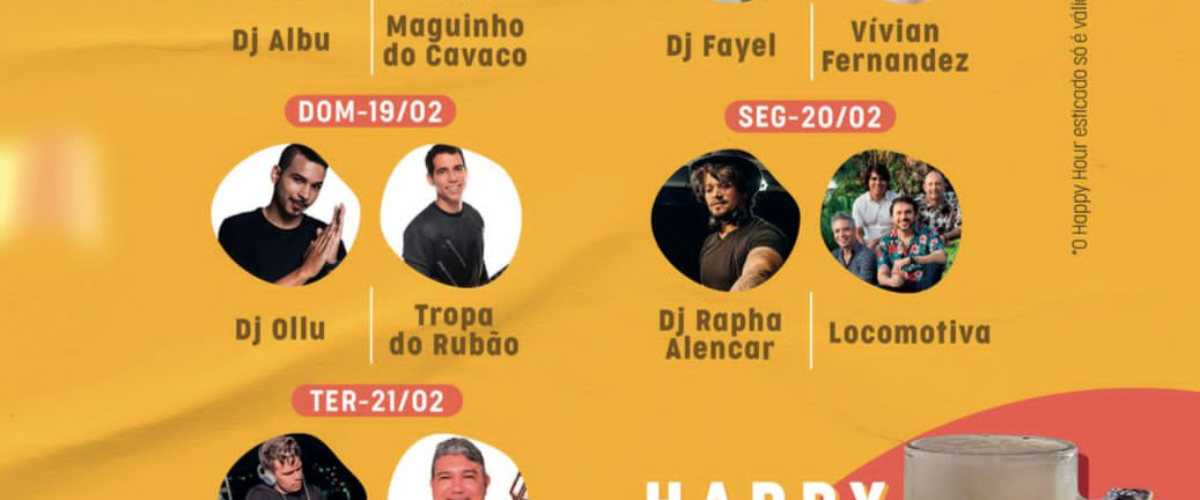 Estão confirmados DJ Albu, Maguinho do Cavaco, DJ Fayel, Vivian Fernandez, Dj Ollu, Tropa do Rubão, DJ Rapha Alencar, Locomotiva e DJ Mansh. | Foto: Divulgação