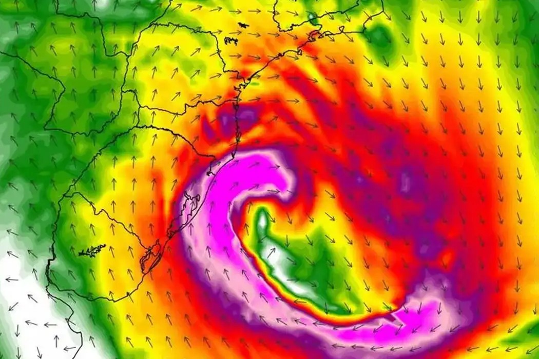 Clima: Ciclone provoca ventos de até 90 km/h e mantém tempo instável no Sul e Sudeste
