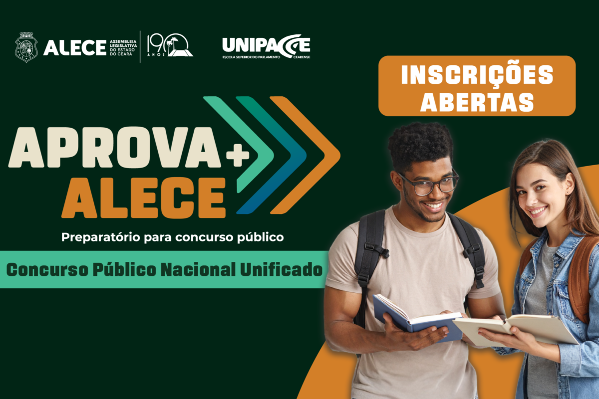 Formação: Aprova+ Alece abre inscrições para curso preparatório gratuito para o Concurso Nacional Unificado (CNU) até 19 de agosto