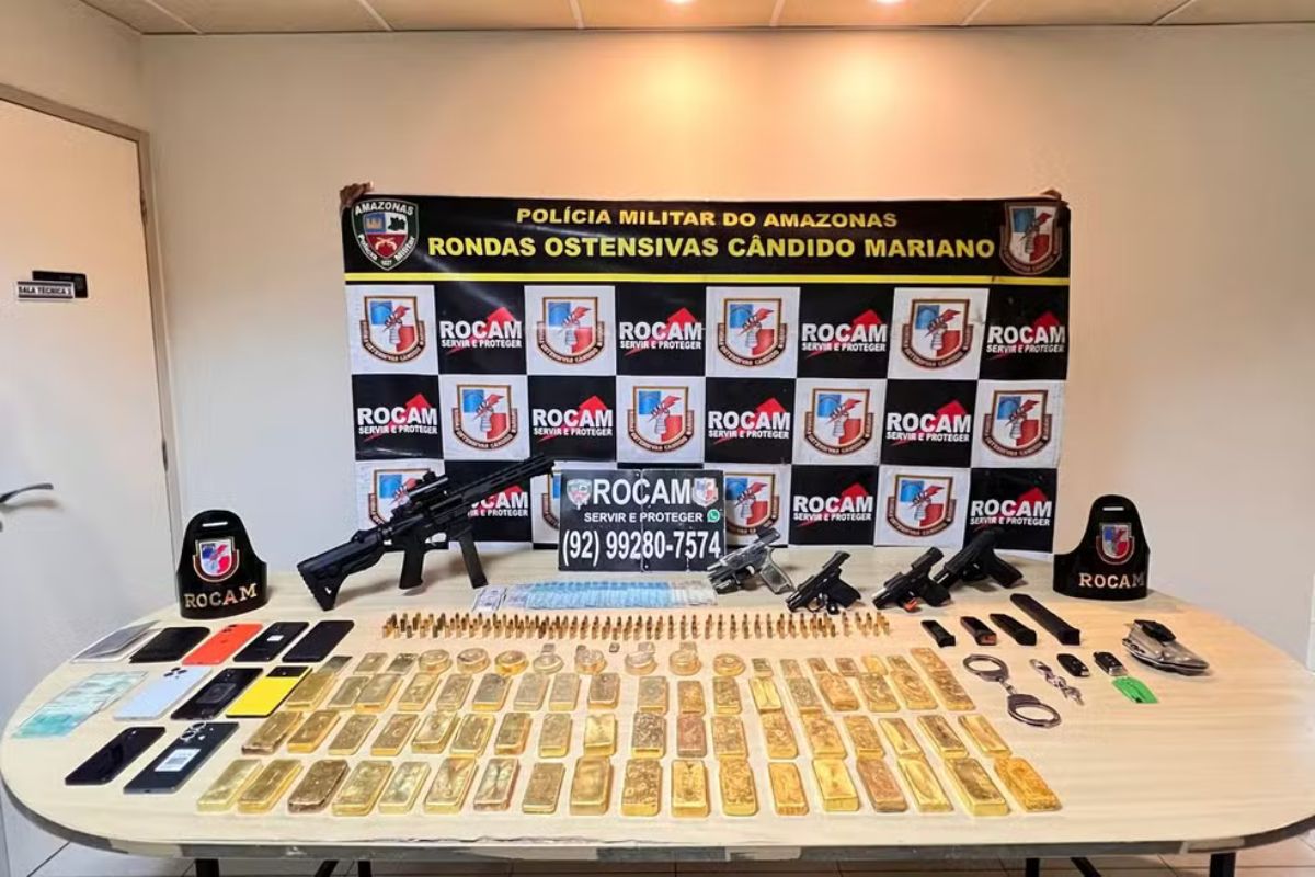 Flagrante: Policiais são presos com mais de 70 kg de ouro no Amazonas em operação histórica da Rocam
