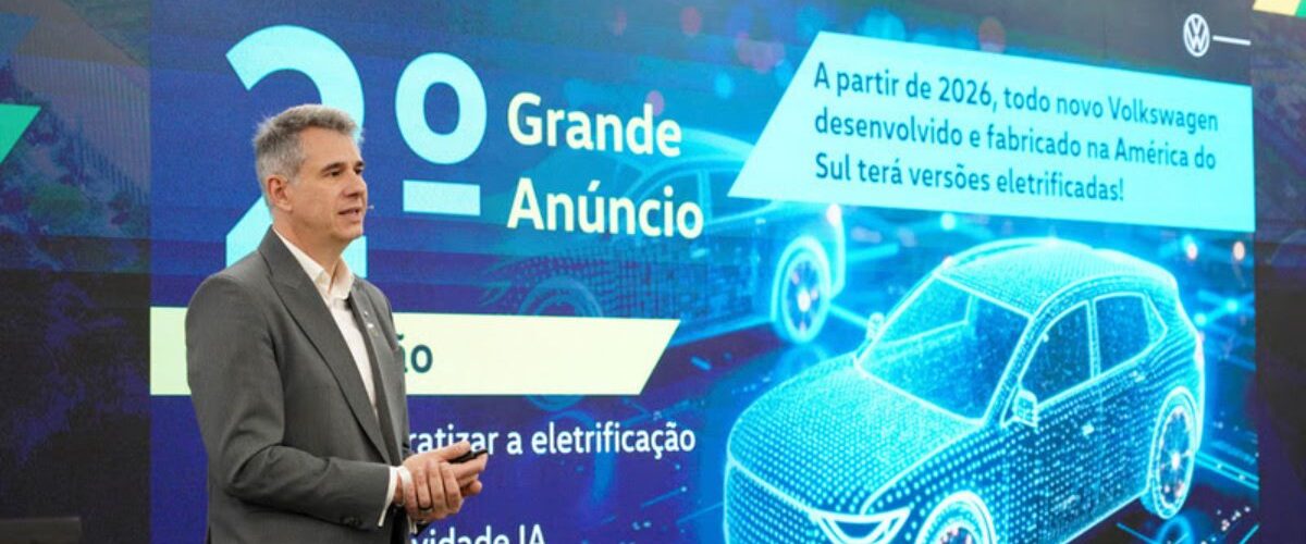 Automóveis: Volkswagen anuncia eletrificação total de novos modelos na América do Sul a partir de 2026