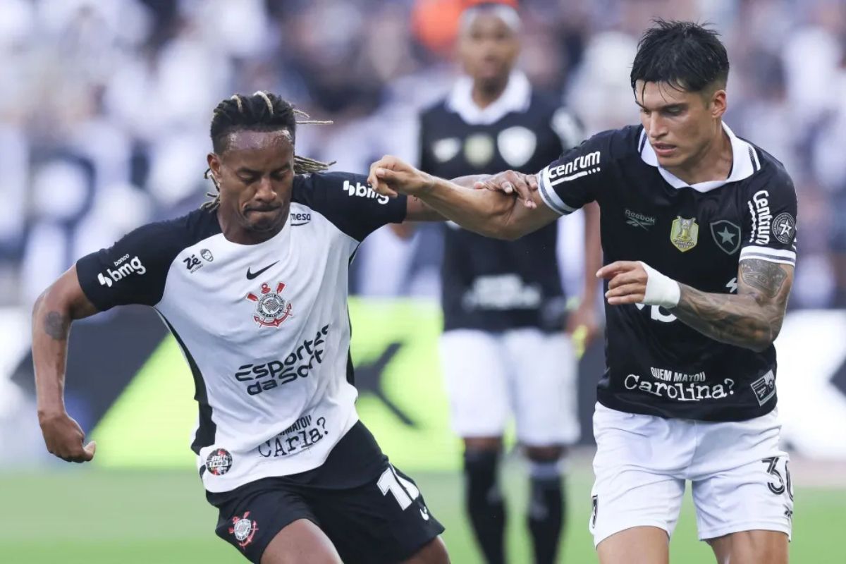 Futebol: Corinthians e Botafogo empatam em jogo eletrizante de quatro gols na Neo Química Arena