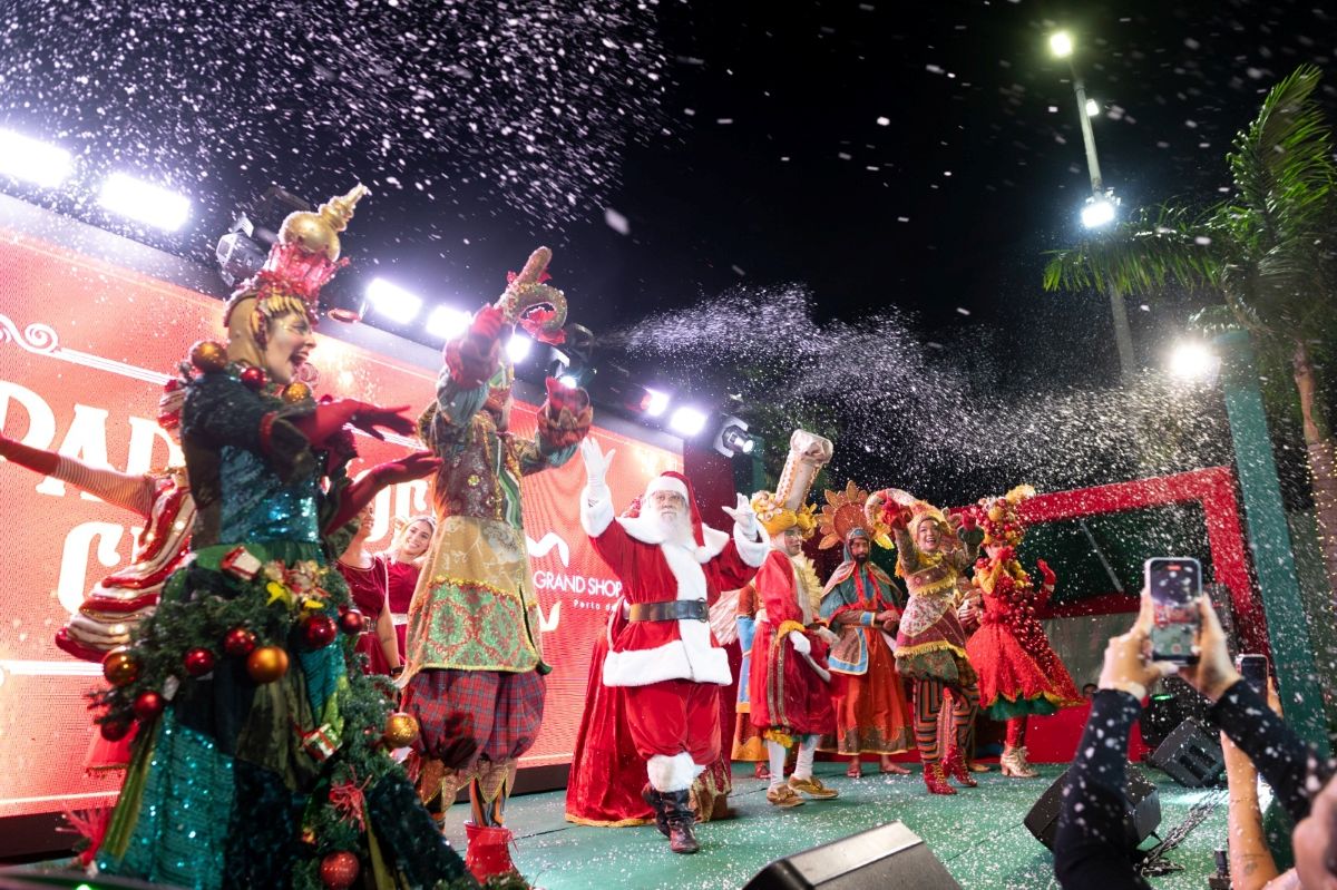 Natal 2025: Papai Noel chega ao Grand Shopping no dia 8 de novembro e inaugura o Natal “Berçário dos Ursos”
