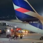 Susto! Passageiros são retirados de avião após incêndio em equipamento no Aeroporto de Guarulhos