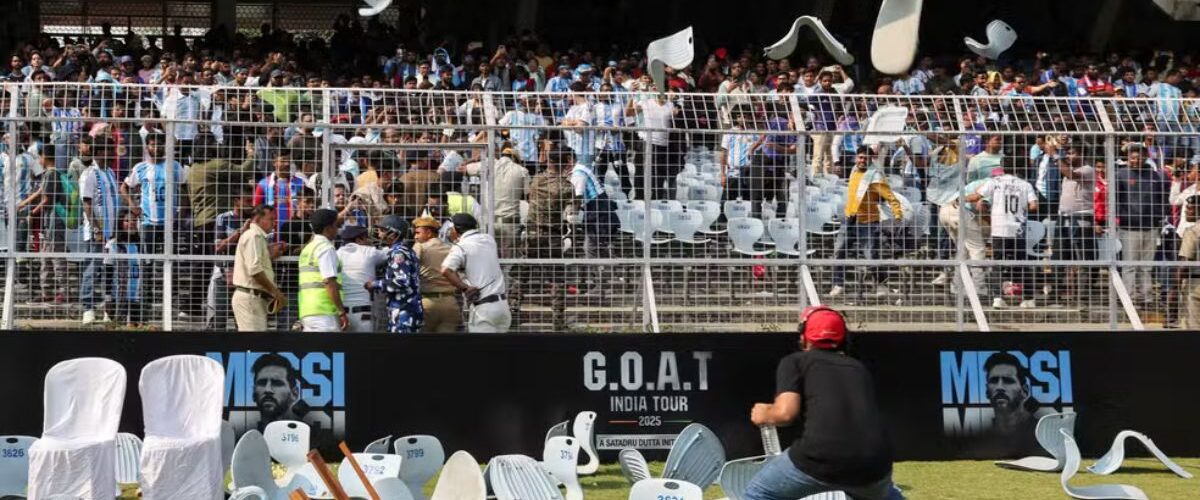 Confusão: Polícia prende organizador de evento com Messi após tumulto em estádio na Índia