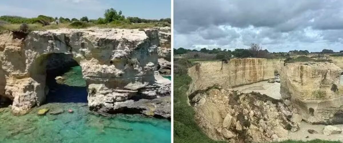 Mundo: Arco do Amor desaba na Itália durante o Dia dos Namorados