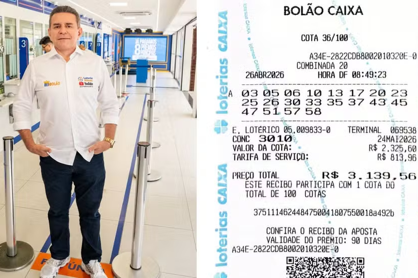Dono de lotérica ganha bolão de R$ 168 milhões