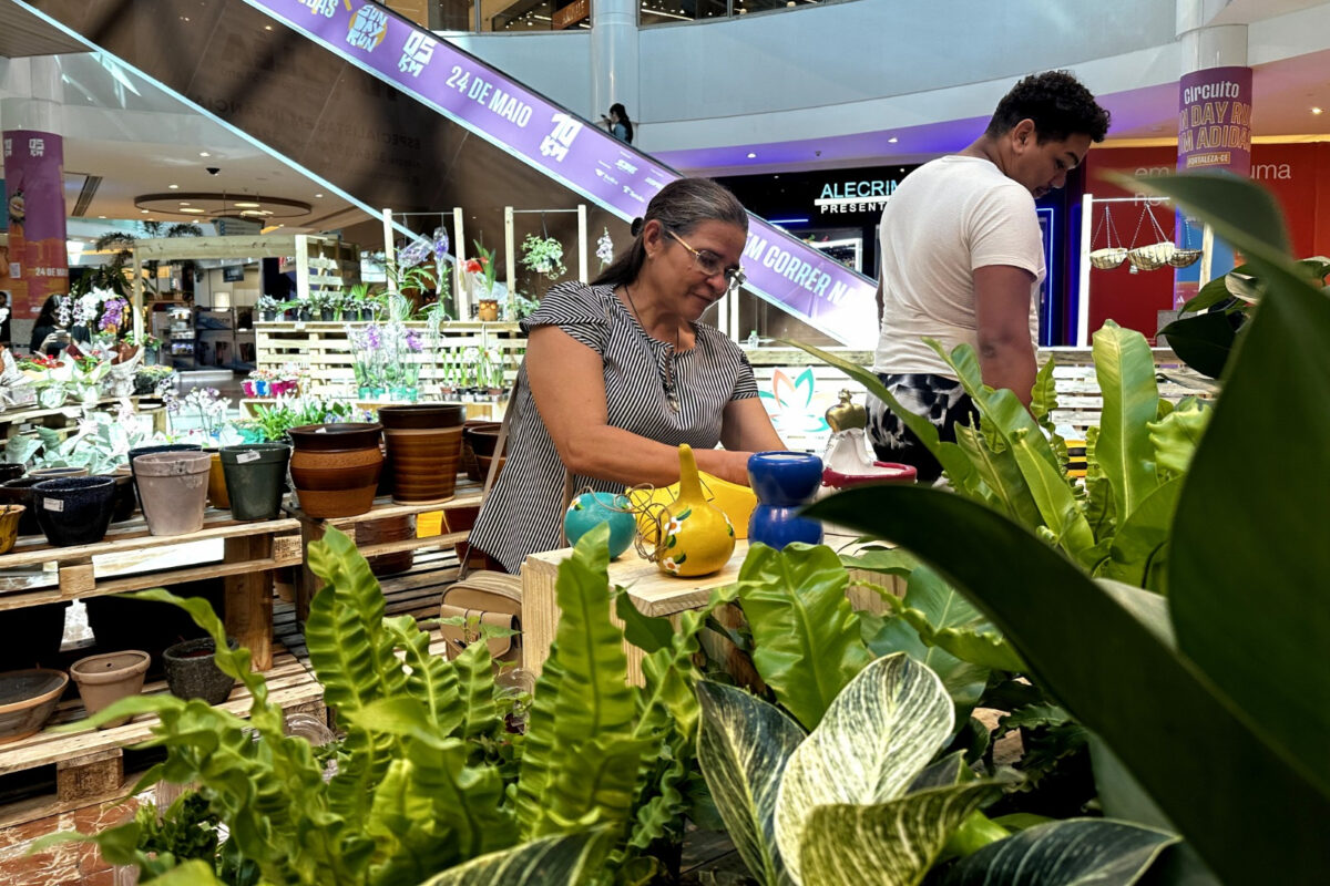 Feira de flores movimenta RioMar Fortaleza