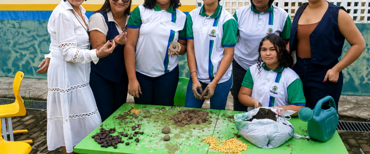Ambiente: Alunos preparam sementes para reflorestar Ibiapaba