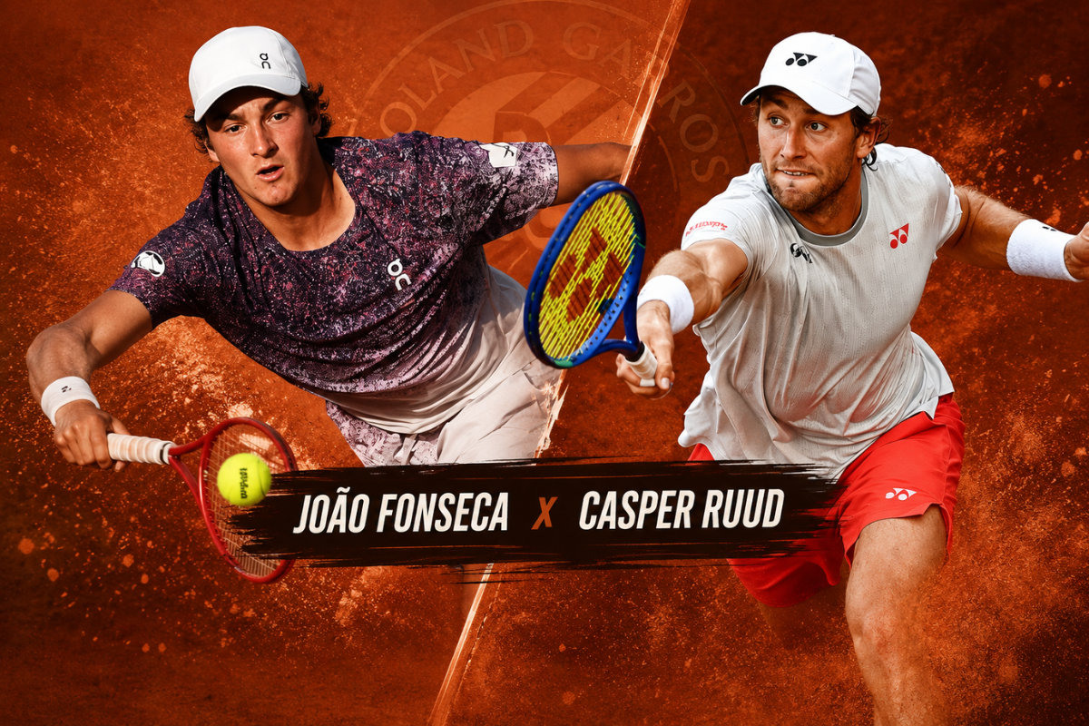 Tênis: João Fonseca encara Ruud em Roland Garros