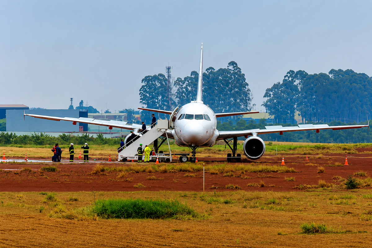 Aviação: Avião da Latam sai da pista no Paraná