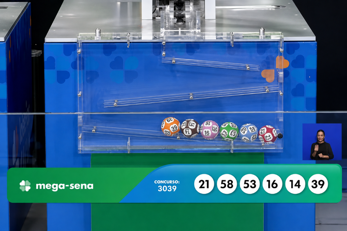 Loterias: Mega-Sena 3039 sorteia prêmio de R$ 97 mi
