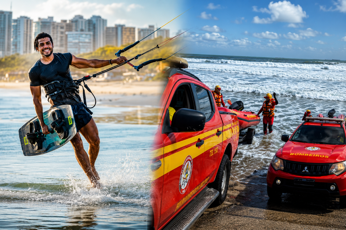 Tragédia: Corpo de kitesurfista é encontrado em São Luís