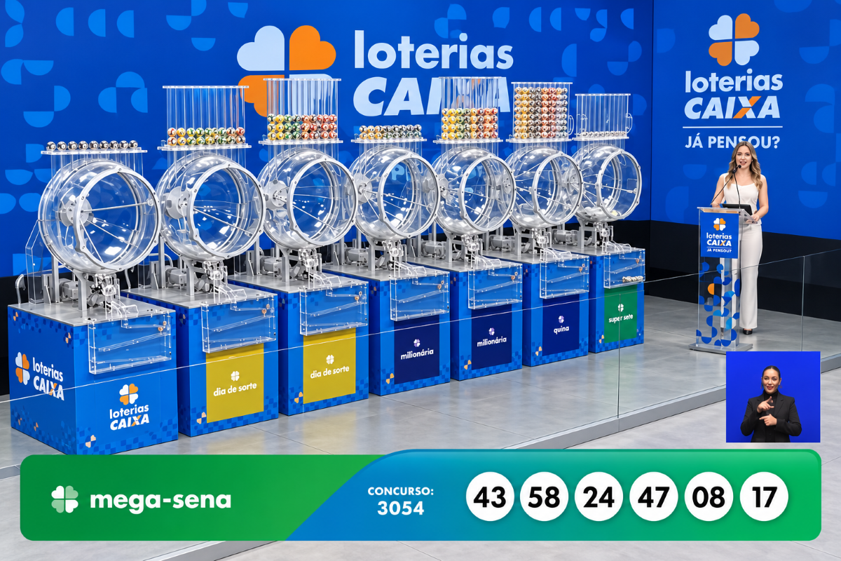 Loterias: Mega-Sena sorteia prêmio de R$ 47,4 mi