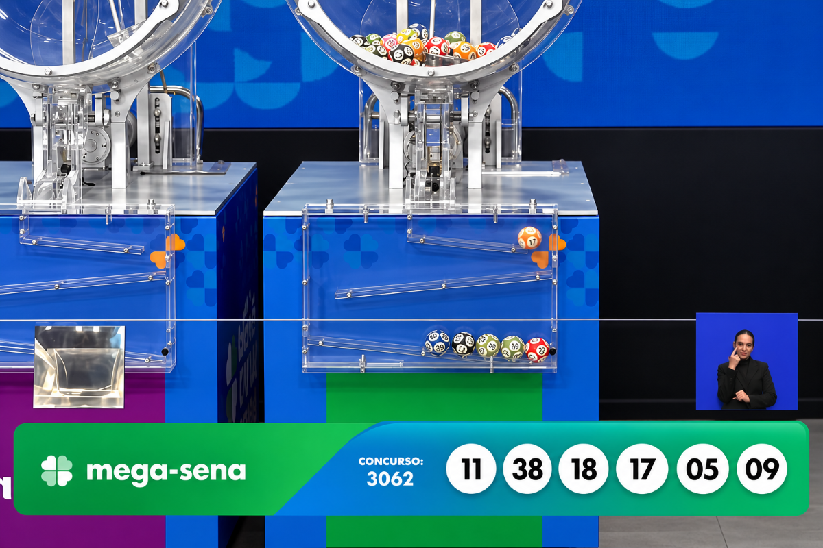 Loteria: Mega-Sena 3062 acumula prêmio de R$ 45 mi