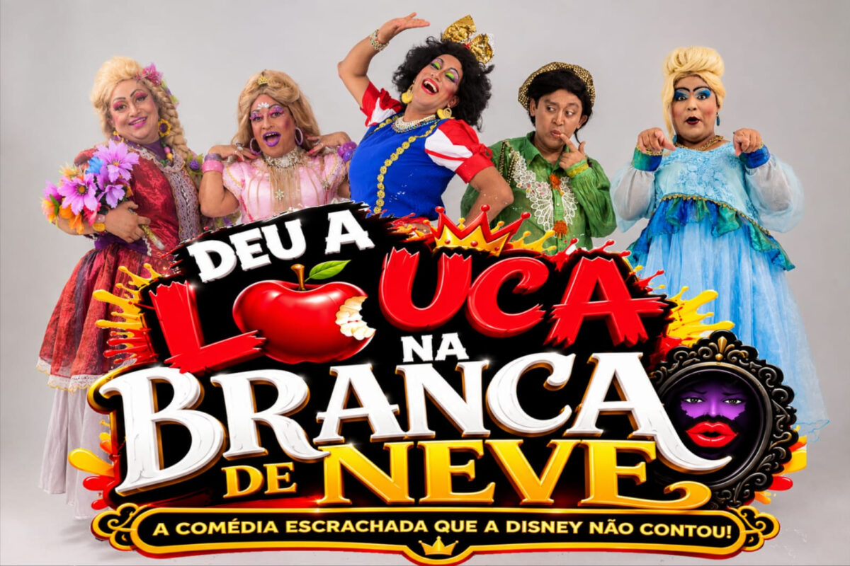 Comédia parodia princesas em espetáculo em Fortaleza